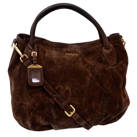 prada brown suede bag|Prada brown shoulder bag.